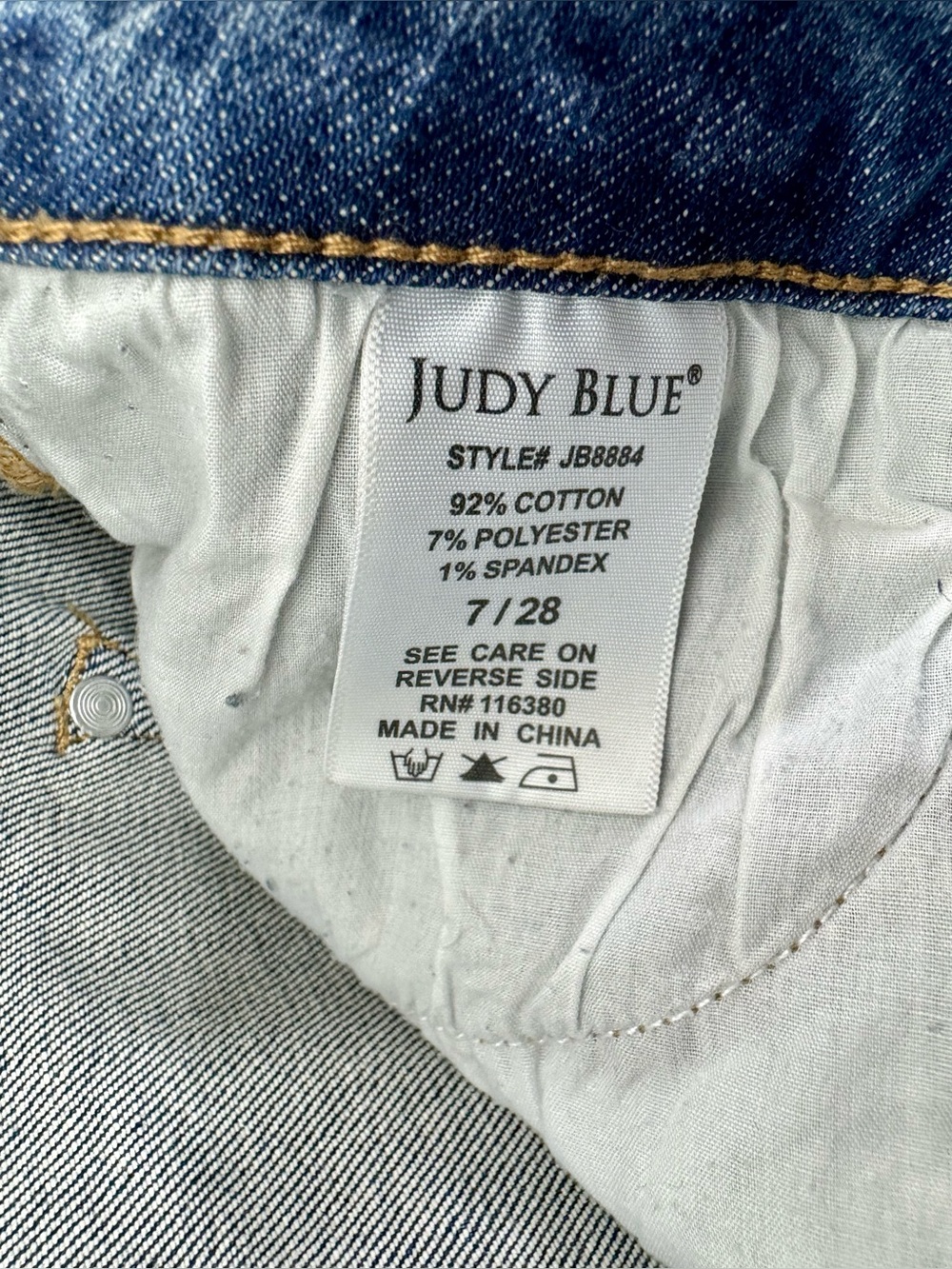 Judy Blue Jeans Womens 7/28 Blue High Rise Skinny Fit - Picture 5 of 11